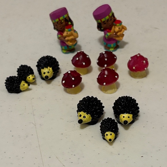 Hallmark Other - 🪴🍄🦔NEW Cottagecore Hedgehog Mushroom Miniatures Figurines Fairy Garden Decor